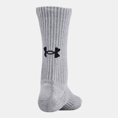 Under Armour Kids' Training Cotton Crew Socks (6 Pairs) Grey Under Armour Kids' Training Cotton Crew Socks (6 Pairs) Grey
