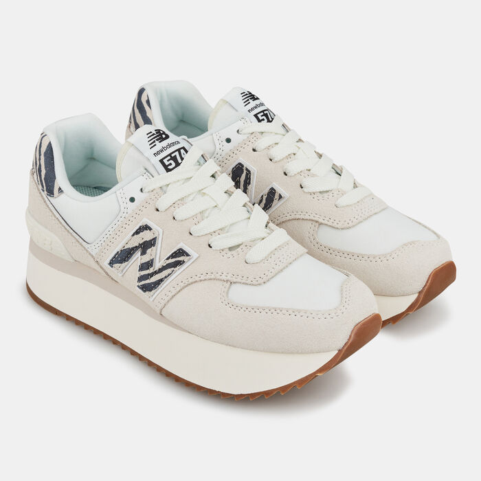 New Balance Women's 574 Shoe White New Balance Women's 574 Shoe White image number 1