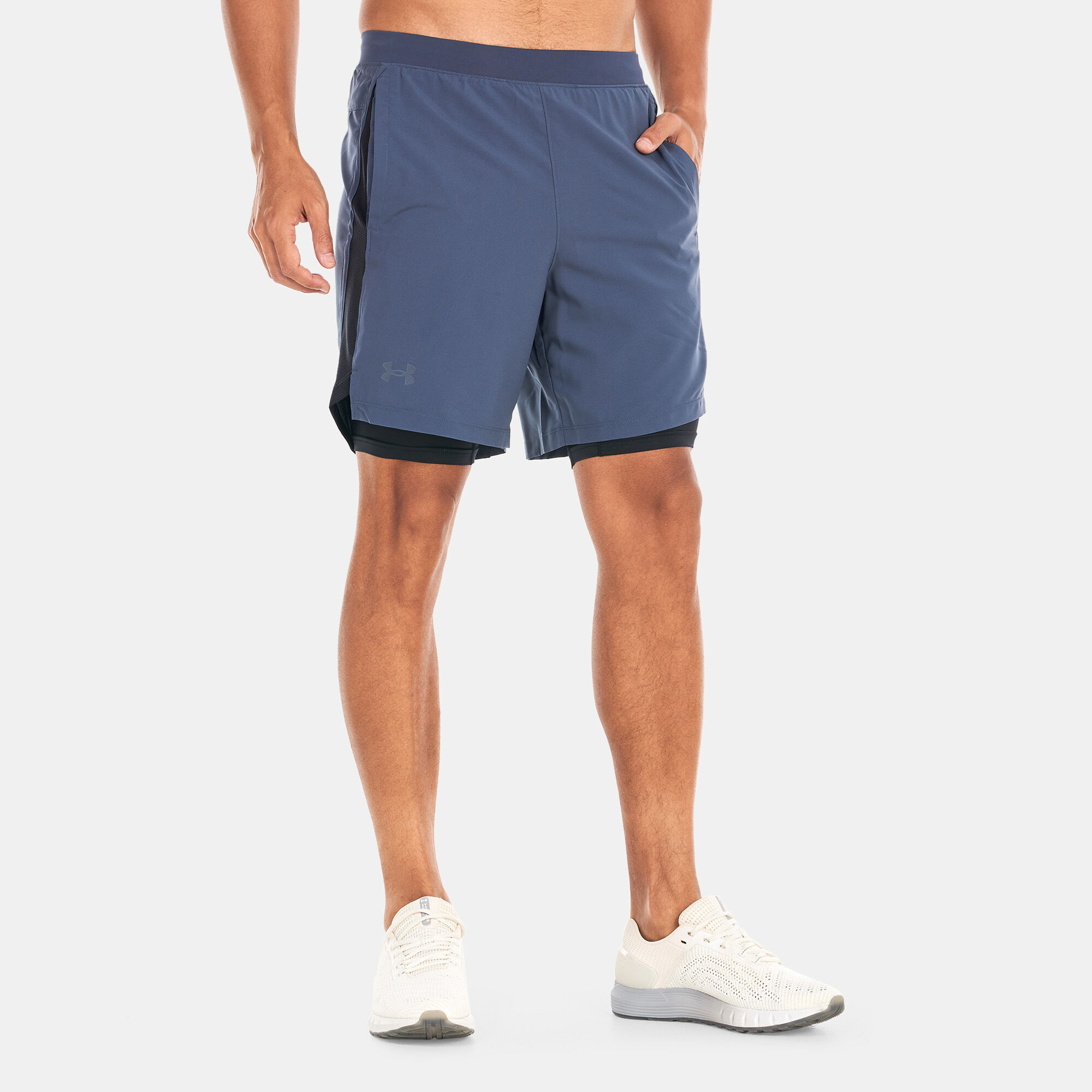 Under armour qualifier 2 in 1 clearance shorts mens