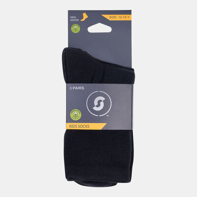 Sun and Sand Sports Kids' Crew Socks Black Sun and Sand Sports Kids' Crew Socks Black