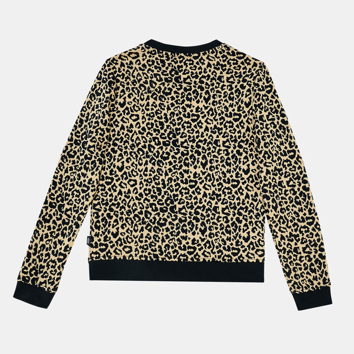 Vans Kids' Leopard Crew Sweatshirt Multi-Color Vans Kids' Leopard Crew Sweatshirt Multi-Color image number 1