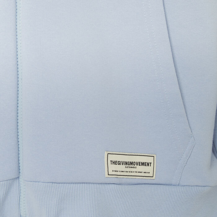 The Giving Movement Men's Zip Hoodie Blue The Giving Movement Men's Zip Hoodie Blue image number 2