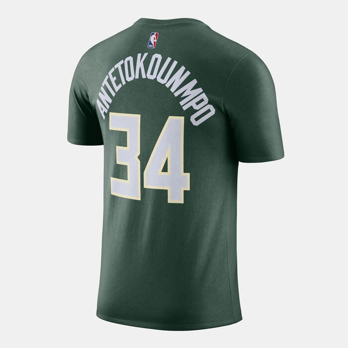 Nike Men's NBA Milwaukee Bucks T-Shirt Green Nike Men's NBA Milwaukee Bucks T-Shirt Green image number 1