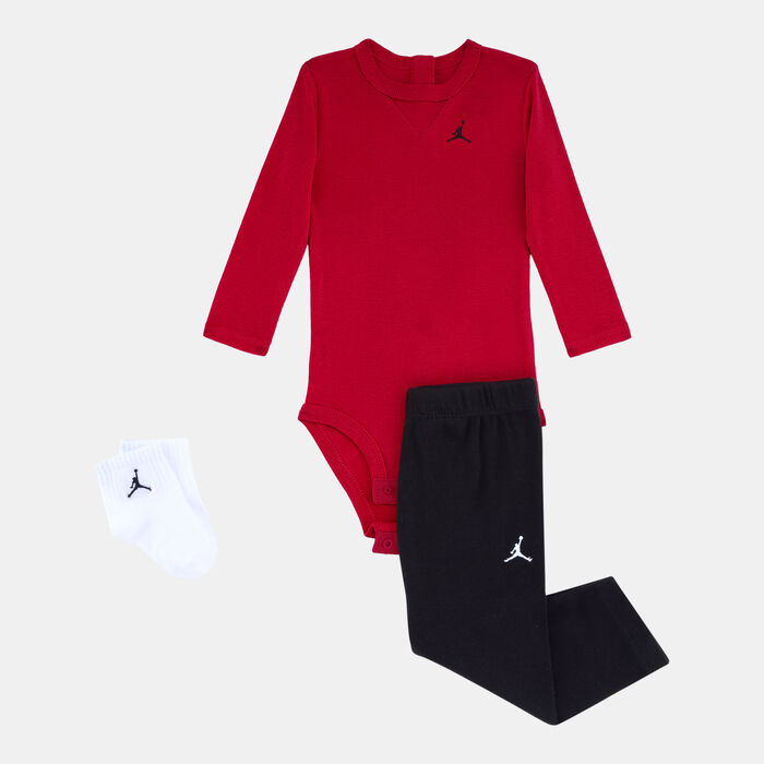 Jordan Kids' 3-Piece Bodysuit Box Set Red image number 1