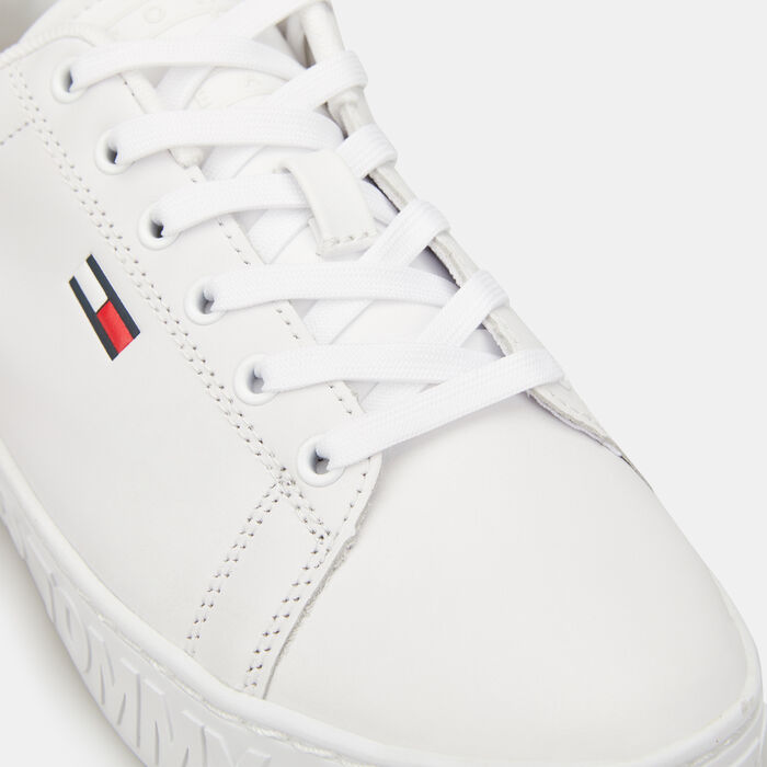 Tommy Hilfiger Women's Logo Leather Shoes White Tommy Hilfiger Women's Logo Leather Shoes White image number 4