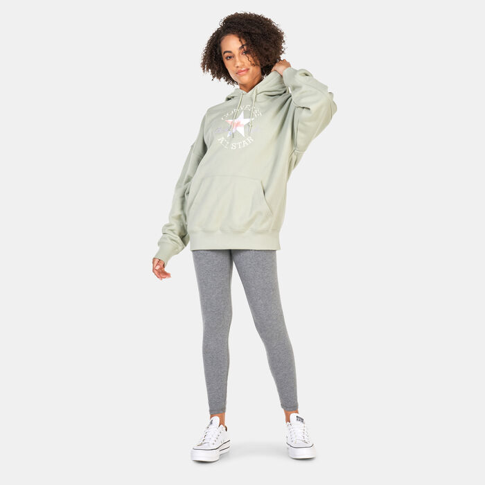 Converse Women's Chuck Patch Graphic Hoodie Green Converse Women's Chuck Patch Graphic Hoodie Green image number 2
