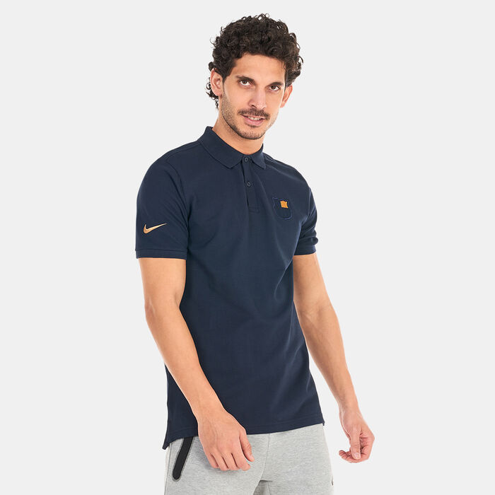 Nike Men's F.C. Barcelona Polo Shirt Blue Nike Men's F.C. Barcelona Polo Shirt Blue image number 0