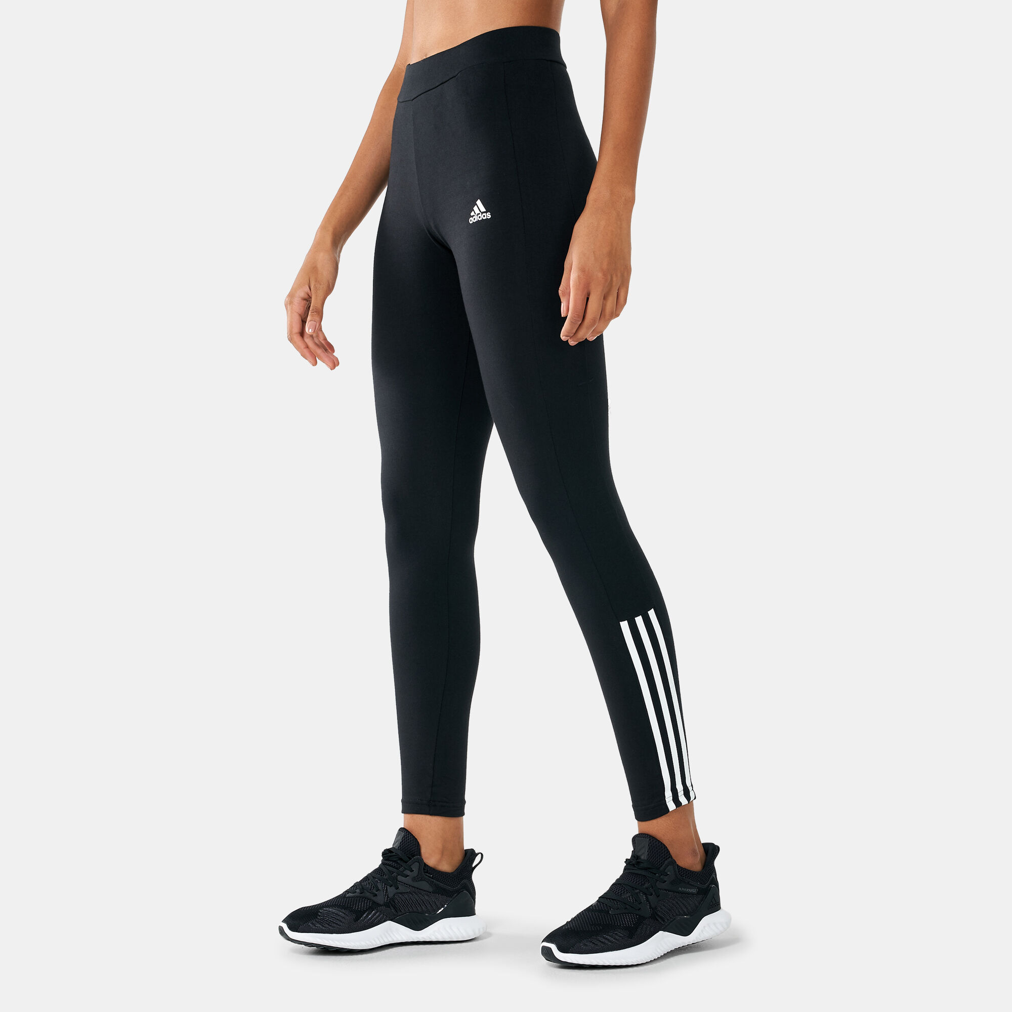 Adidas women's essentials 3 stripes online tights
