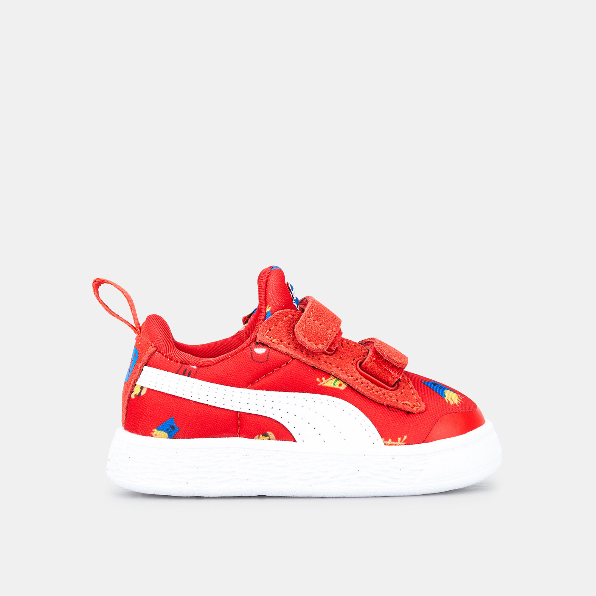 Kids red top puma suede
