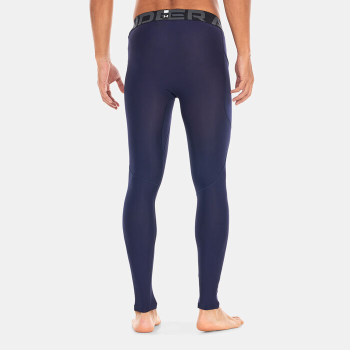 Under Armour Men's HeatGear® Armour Tights Blue Under Armour Men's HeatGear® Armour Tights Blue image number 1