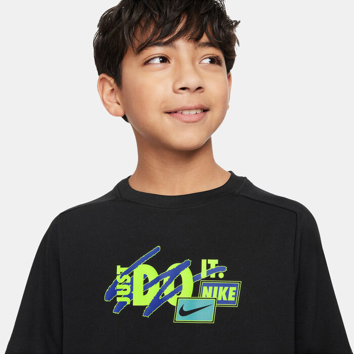 Nike Kids' Dri-FIT Printed T-Shirt (Older Kids) Black Nike Kids' Dri-FIT Printed T-Shirt (Older Kids) Black image number 2