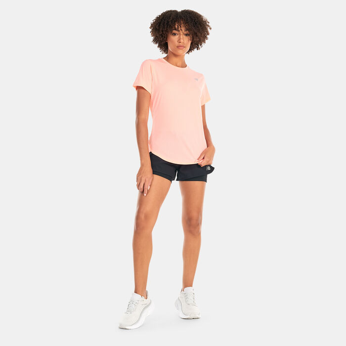 New Balance Women's Accelerate T-Shirt Purple New Balance Women's Accelerate T-Shirt Purple image number 2