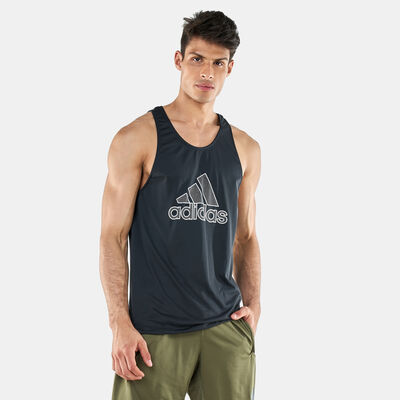adidas Men's Bos Primeblue Muscle Tank Top Black adidas Men's Bos Primeblue Muscle Tank Top Black