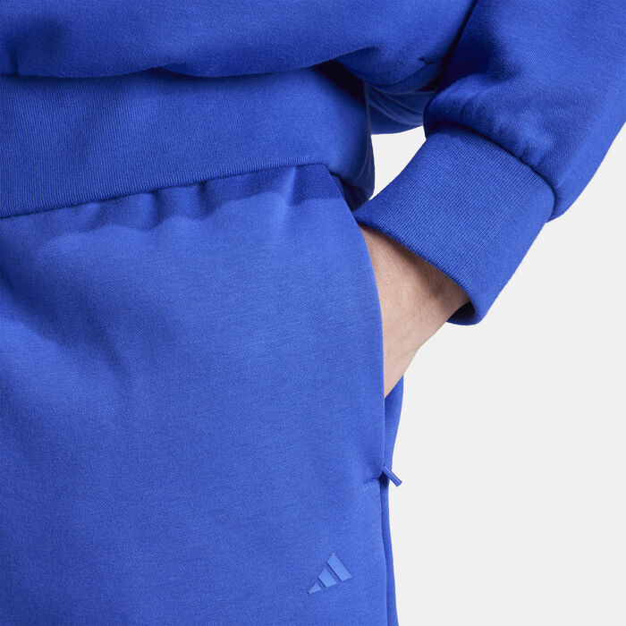 adidas Logo Basketball Fleece Joggers Blue adidas Logo Basketball Fleece Joggers Blue image number 5