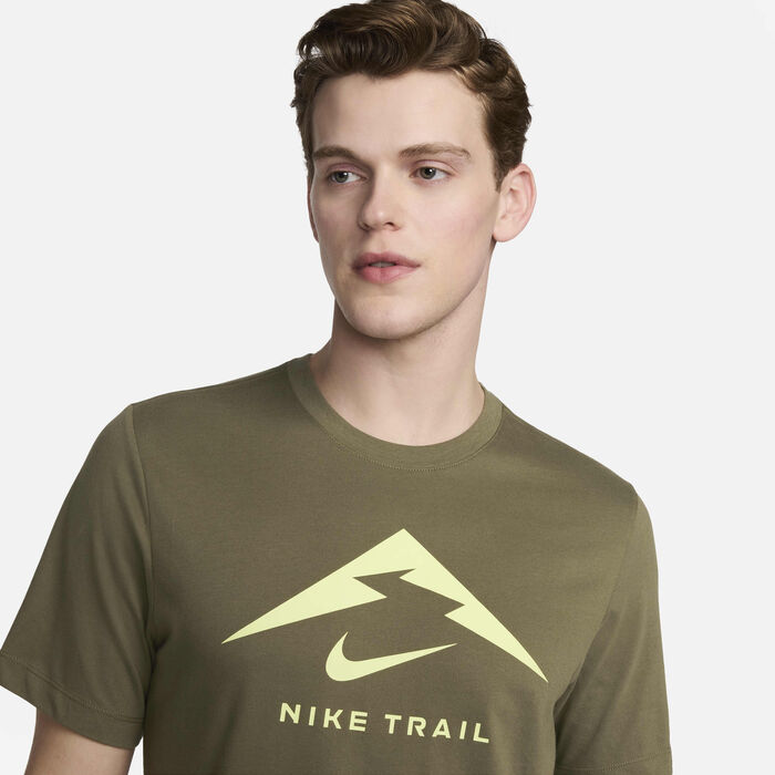 Nike Men's Dri-FIT Trail Running T-Shirt Green Nike Men's Dri-FIT Trail Running T-Shirt Green image number 2