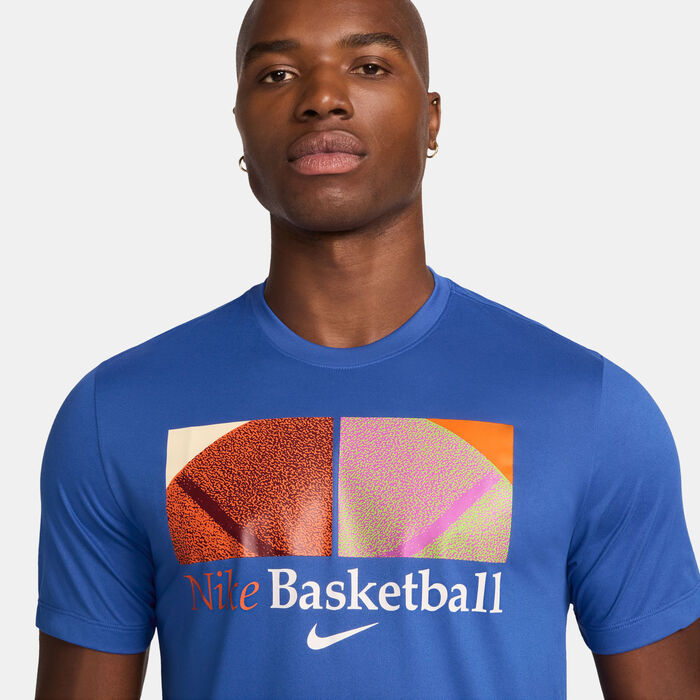 Nike Men's Dri-FIT Basketball T-Shirt Blue Nike Men's Dri-FIT Basketball T-Shirt Blue image number 2