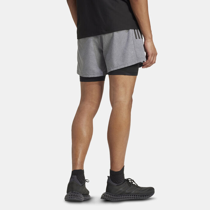 adidas Men's Own The Run 2-In-1 Shorts Grey adidas Men's Own The Run 2-In-1 Shorts Grey image number 1