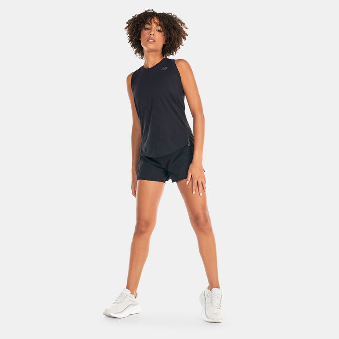 New Balance Women's Q Speed Jacquard Tank Top Black New Balance Women's Q Speed Jacquard Tank Top Black image number 2