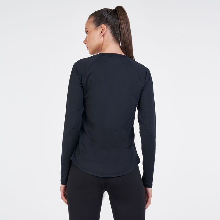 Under Armour Women's UA RUSH™ Long Sleeve T-Shirt Black Under Armour Women's UA RUSH™ Long Sleeve T-Shirt Black image number 1