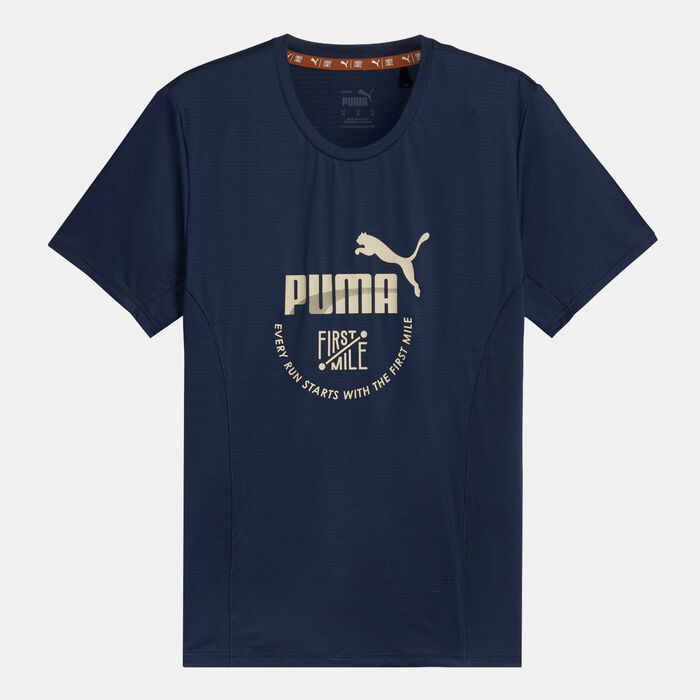 PUMA FIRST MILE Running T-Shirt Blue PUMA FIRST MILE Running T-Shirt Blue image number 0