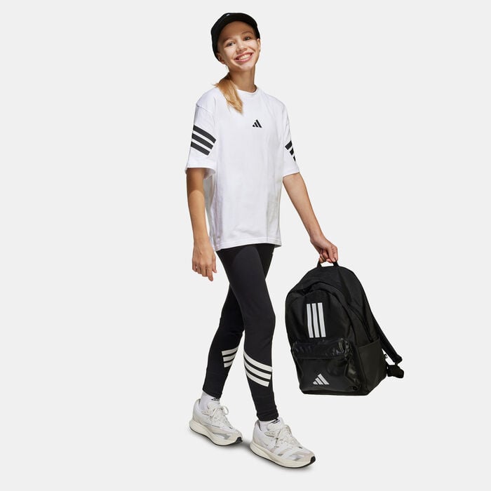 adidas Kids' Future Icons 3-Stripes T-Shirt White adidas Kids' Future Icons 3-Stripes T-Shirt White image number 2