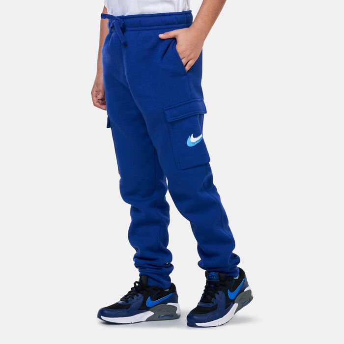 Nike Kids' Sportswear Fleece Graphic Cargo Trousers Blue image number 0