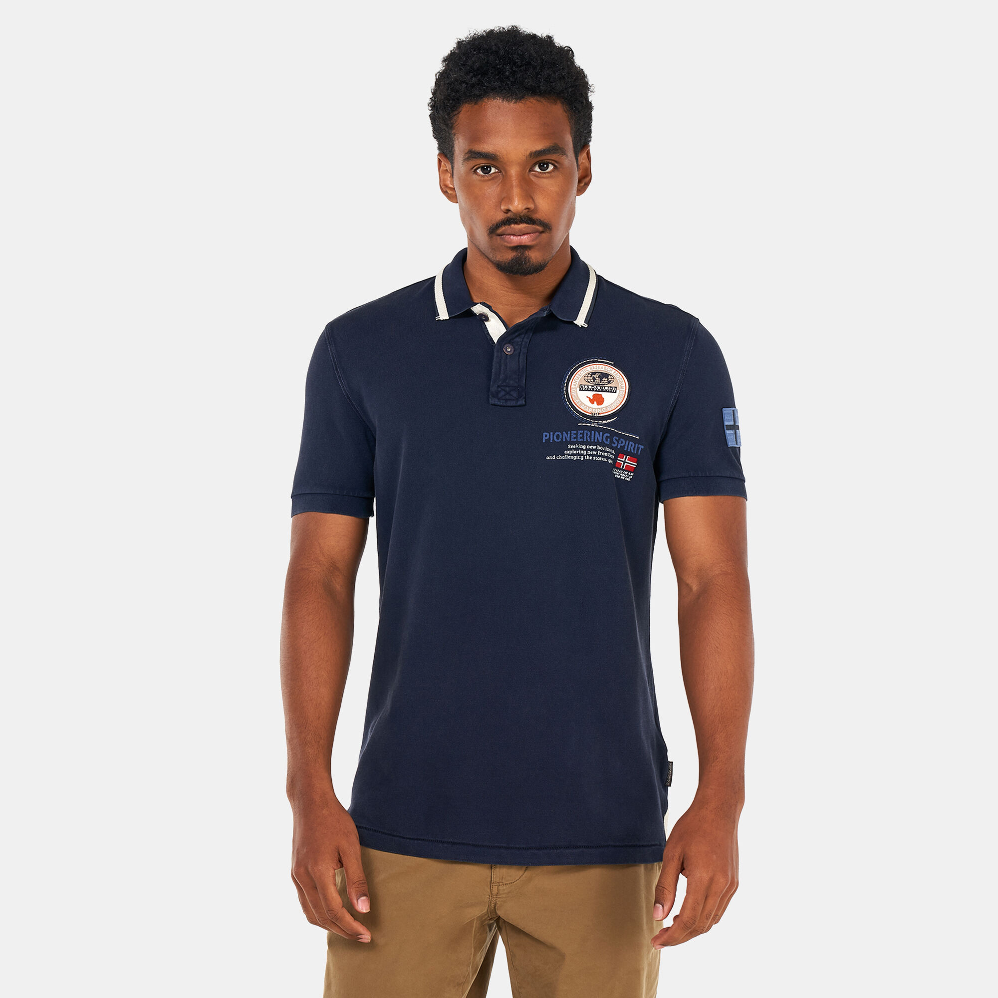 Men s Gandy 3 Blu Marine Polo Shirt Blue Napapijri in KSA SSS