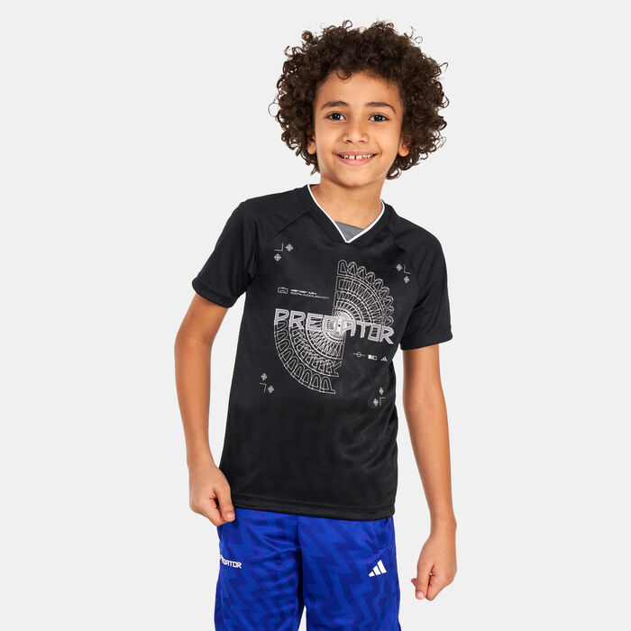 adidas Kids' Football-Inspired Predator Jersey Black adidas Kids' Football-Inspired Predator Jersey Black image number 0