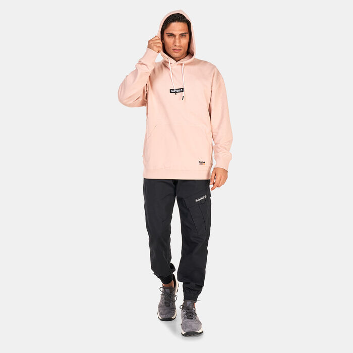 Timberland Men's Progressive Utility Mixed Media Hoodie Pink Timberland Men's Progressive Utility Mixed Media Hoodie Pink image number 2