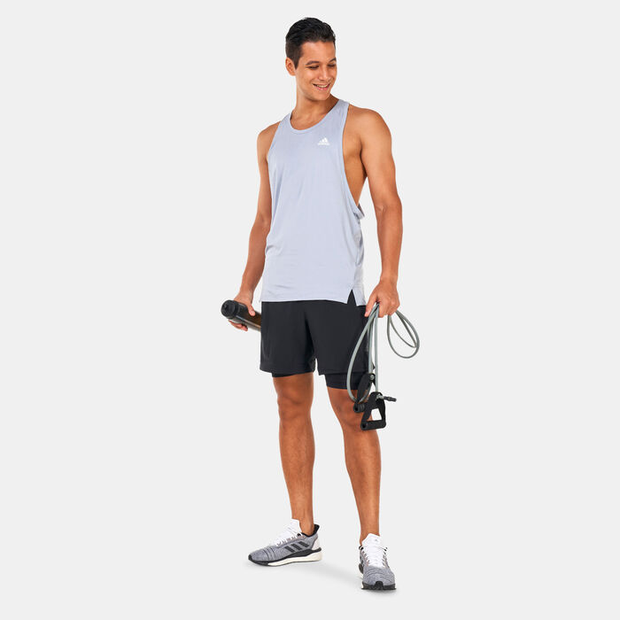 adidas Men's Training Tank Top Grey adidas Men's Training Tank Top Grey image number 2