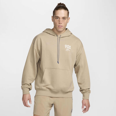Nike Men's Trail Dri-FIT Fleece Running Hoodie Beige