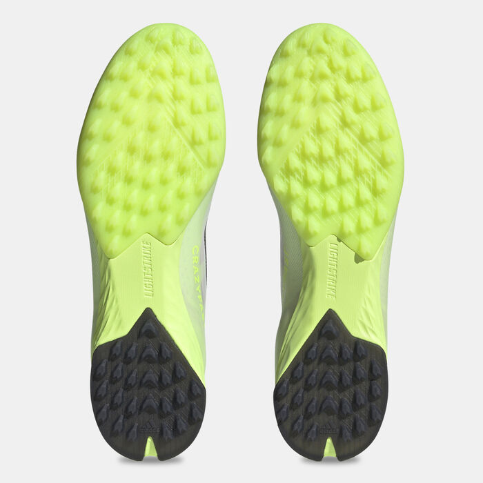 adidas Men's X Crazyfast.1 Turf Ground Football Shoe Green image number 2
