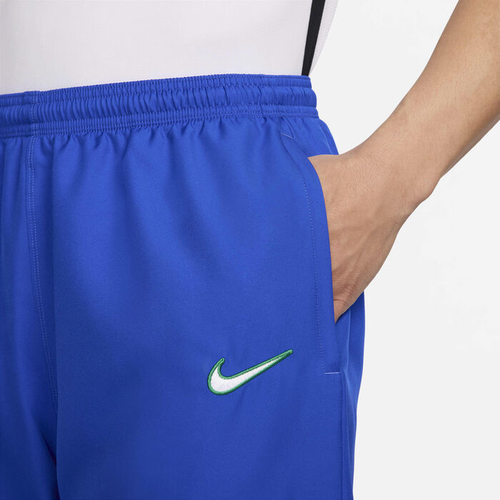 Nike Men's Brazil 1998 Reissue Football Replica Tracksuit Bottoms Blue Nike Men's Brazil 1998 Reissue Football Replica Tracksuit Bottoms Blue image number 3