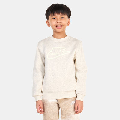 Nike Kids' Sportswear Club+ Crewneck Create Sweatshirt Ivory