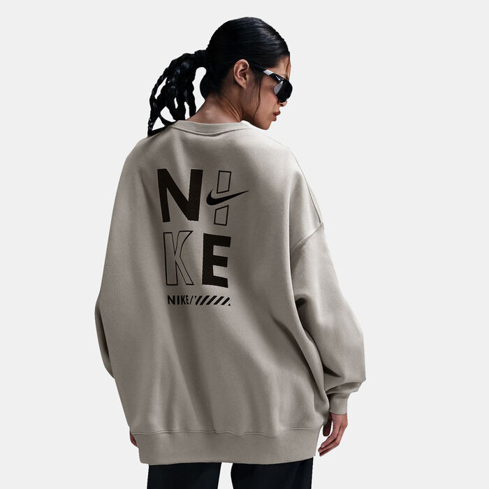Nike Women's Fleece Sweatshirt Ivory Nike Women's Fleece Sweatshirt Ivory image number 1