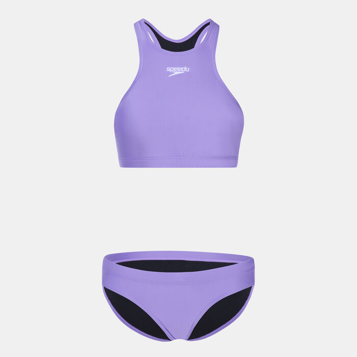 Speedo Women's Volley Two-Piece Swimsuit Purple Speedo Women's Volley Two-Piece Swimsuit Purple image number 0