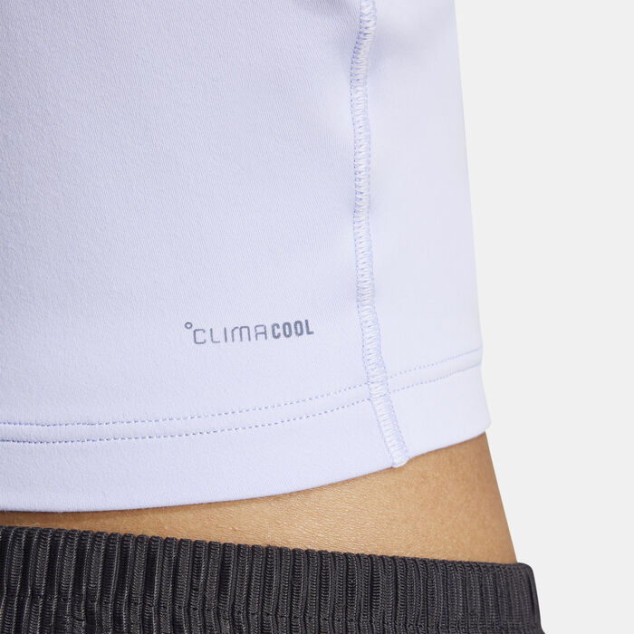 adidas Women's Yoga Inner Shelf Sports Bra and Tank Top Blue image number 3