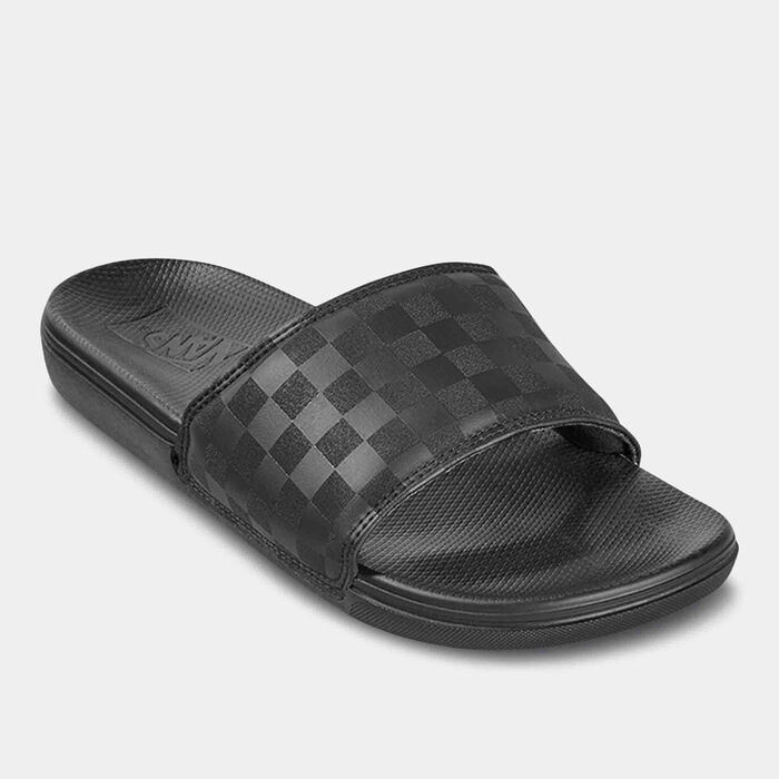 Vans Men's MTE Checkerboard La Costa Slides Black Vans Men's MTE Checkerboard La Costa Slides Black image number 1