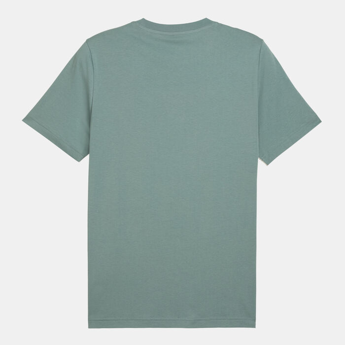 PUMA Men's Essential Block T-Shirt Green image number 1