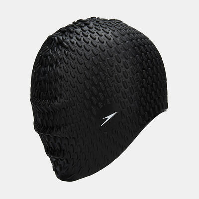 Speedo Bubble Swimming Cap Black Speedo Bubble Swimming Cap Black