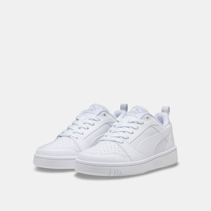 PUMA Kids' Rebound V6 Lo Shoes White PUMA Kids' Rebound V6 Lo Shoes White image number 1
