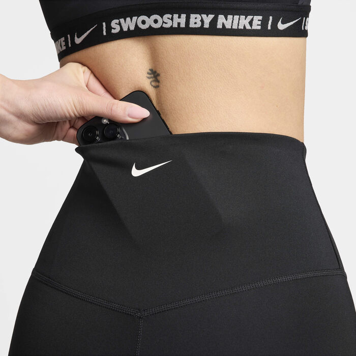 Nike Women's One High-Waisted Biker Shorts Black Nike Women's One High-Waisted Biker Shorts Black image number 6