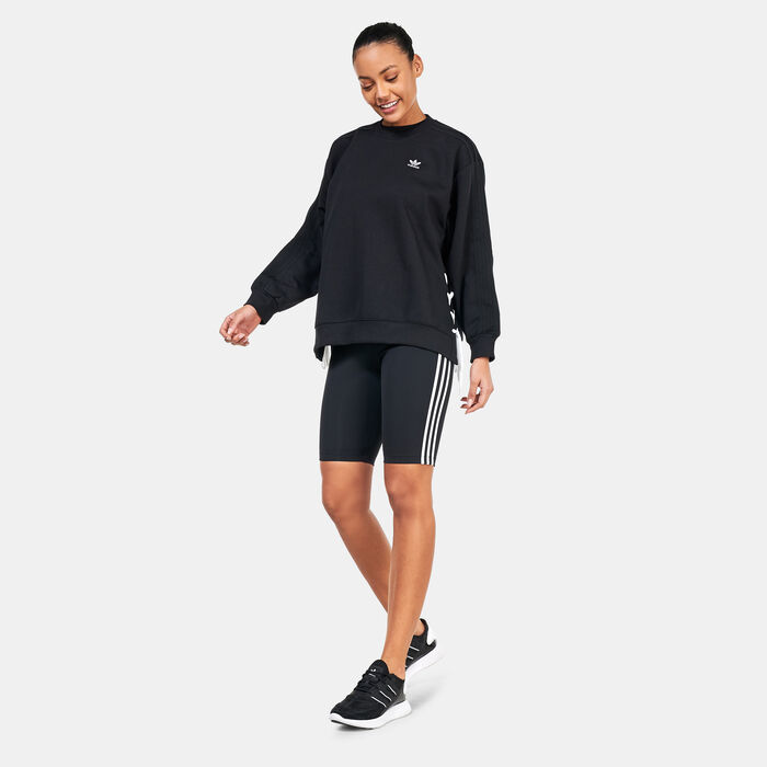 adidas Originals Women's Always Original Laced Crew Sweatshirt Black adidas Originals Women's Always Original Laced Crew Sweatshirt Black image number 2