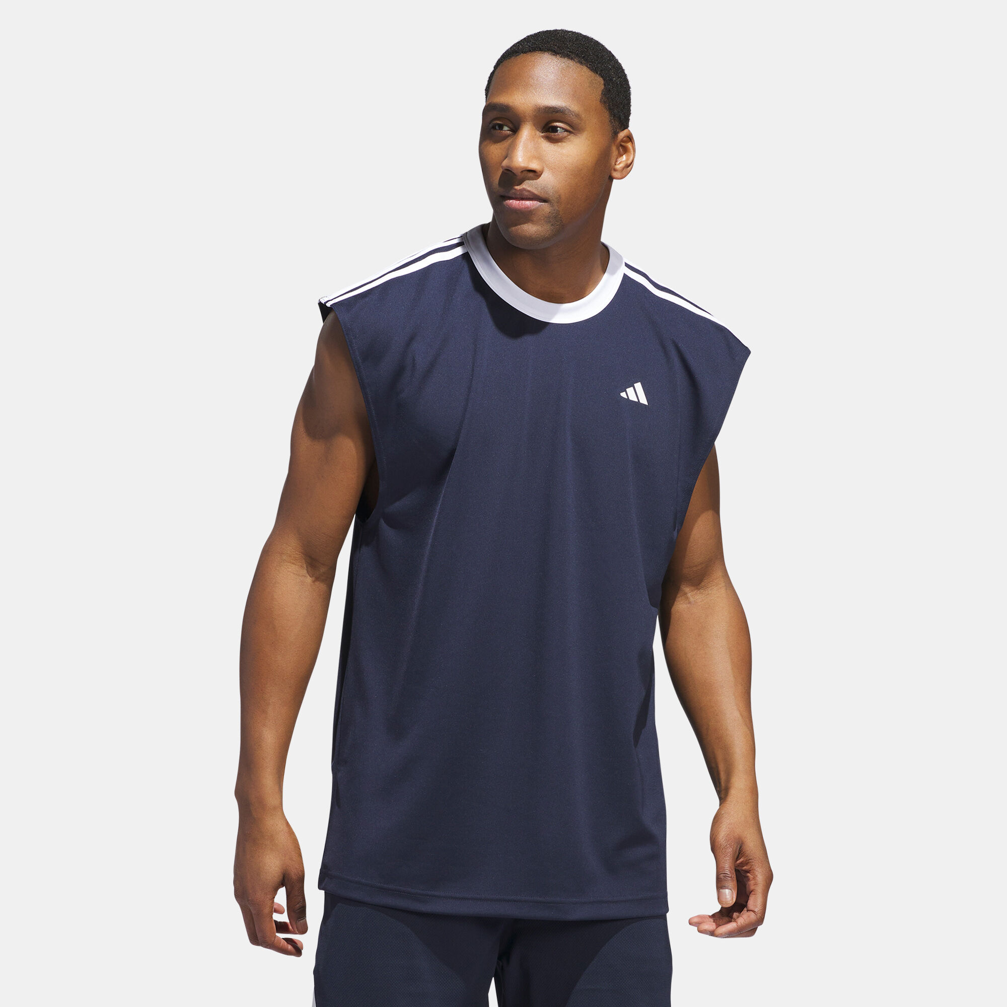 Shop adidas Men's All World Basketball Tank Top Blue Online