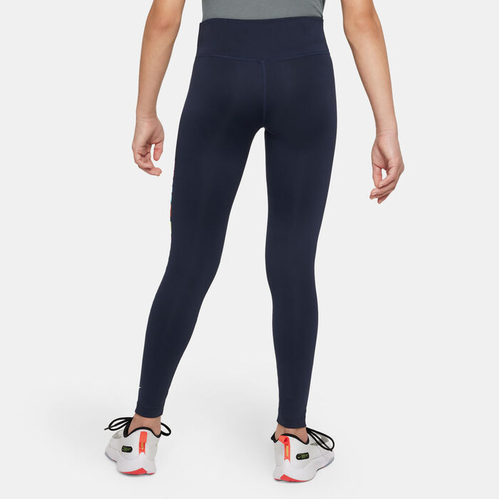 Nike Kids' Dri-FIT One Leggings (Older Kids) Blue Nike Kids' Dri-FIT One Leggings (Older Kids) Blue image number 1