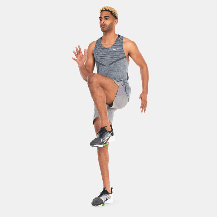 Nike Men's Dri-FIT ADV TechKnit Ultra Running Tank Grey Nike Men's Dri-FIT ADV TechKnit Ultra Running Tank Grey image number 2