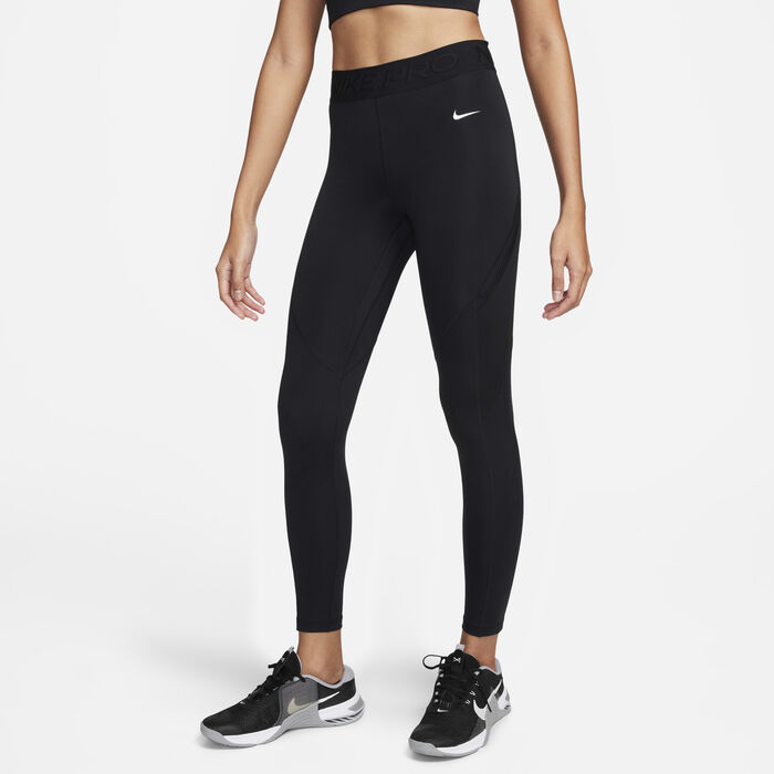 Nike Women's Pro Mid-Rise 7/8 Leggings Black Nike Women's Pro Mid-Rise 7/8 Leggings Black image number 0
