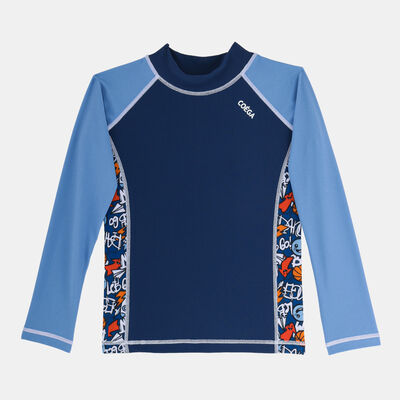 COEGA Kids' Long-Sleeve Swimming Rashguard Blue