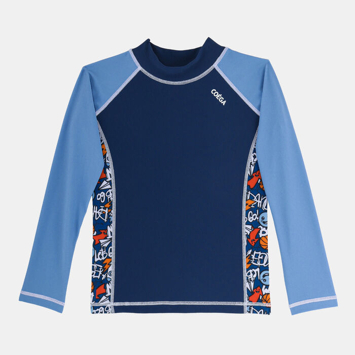 COEGA Kids' Long-Sleeve Swimming Rashguard Blue COEGA Kids' Long-Sleeve Swimming Rashguard Blue image number 0