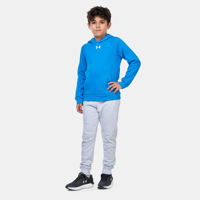Under Armour Kids' Rival Fleece Hoodie Blue image number 2